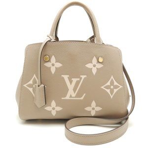 Louis Vuitton Montaigne BB Handbag Tourtrell Creme